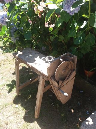 Antigua desgranadora de maíz