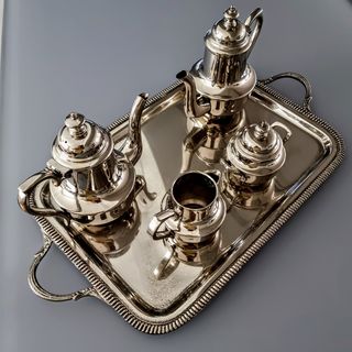 Juego de Te árabe baño de plata