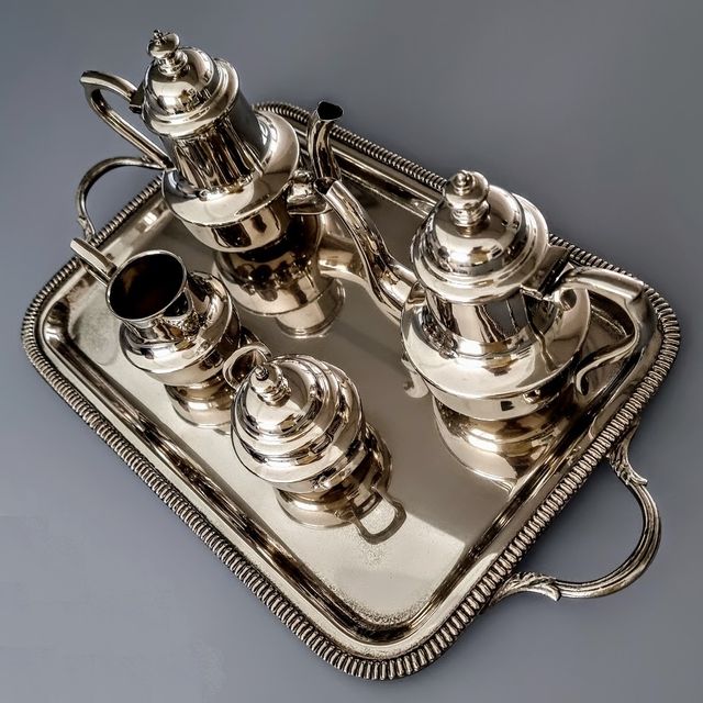 Juego de Te árabe baño de plata