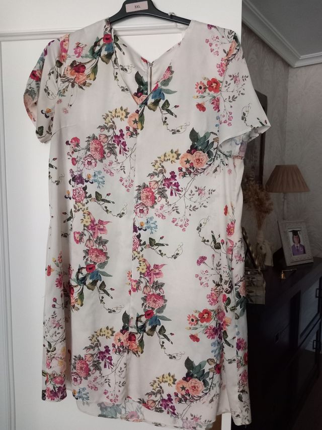 vestido estampado manga corta.