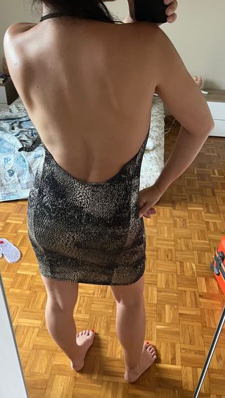 Vestito da sera nero e argento