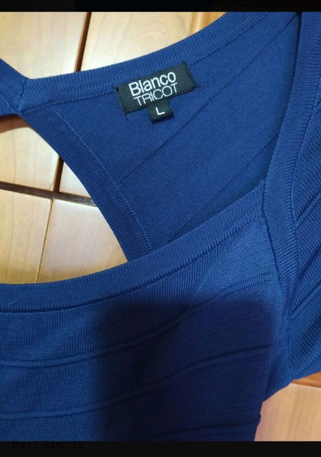 Vestido azul verano espalda sexy.