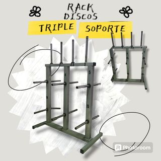 rack de discos triple Soporte profesional 