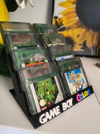 Nintendo Game boy color soporte 8 juegos 3D stand 