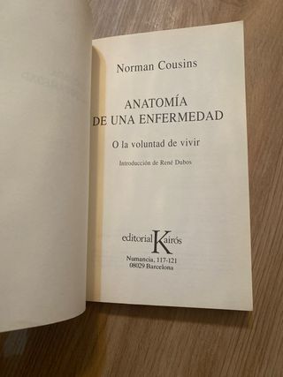 Anatomía de una enfermedad o la voluntad de vivir