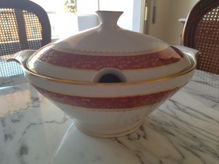 Juego de Consomé  de porcelana Santa Clara 