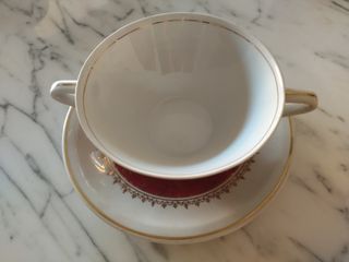 Juego de Consomé  de porcelana Santa Clara 