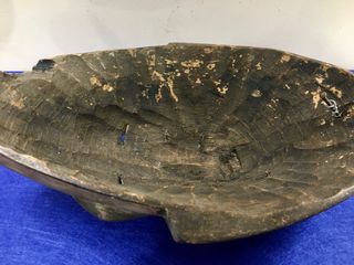 Antigua máscara africana Punu tallada madera 30 cm