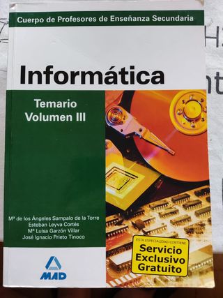 Temario oposiciones secundaria FP informática 507