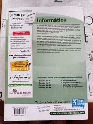 Temario oposiciones secundaria FP informática 507