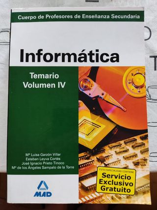 Temario oposiciones secundaria FP informática 507