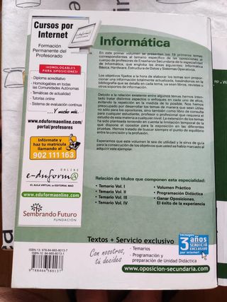 Temario oposiciones secundaria FP informática 507