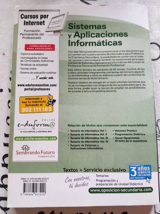 Temario oposiciones secundaria FP informática 507