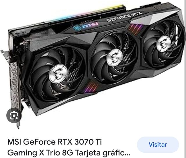 Gráfica msi rtx 3070 ti gaming x trio