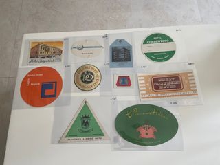 52 etiquetas antiguas de hoteles