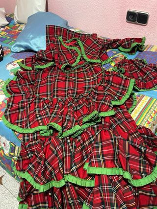 Traje flamenca cuadro escocés