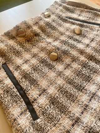 Falda pantalón tweed Zara