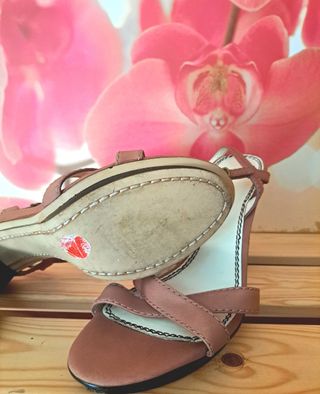 💖 Sandalias rosa/nude tiras Zara 💖
