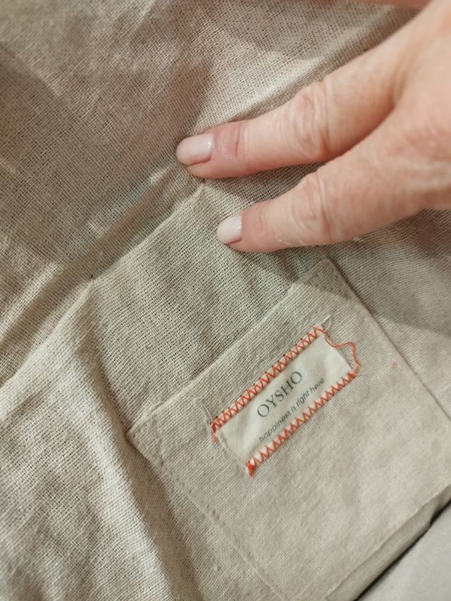 Bolso trenzado rafia.Oysho.