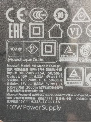 cargador Microsoft bok 2 modelo 1798