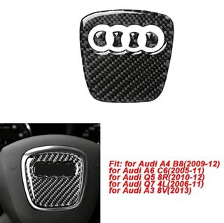 Pegatina engomada carbono,para volante aros Audi.