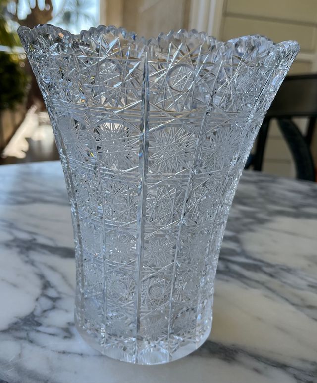 Jarrón cristal tallado