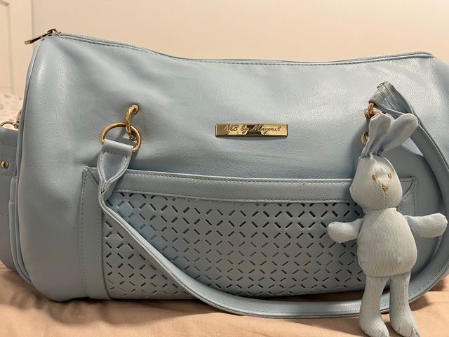Bolso carrito bebé color celeste 