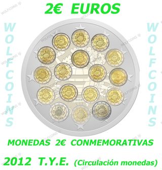 🇪🇺 CIRCULACIÓN MONEDAS TYE MONEDA 2€ EUROS 2012