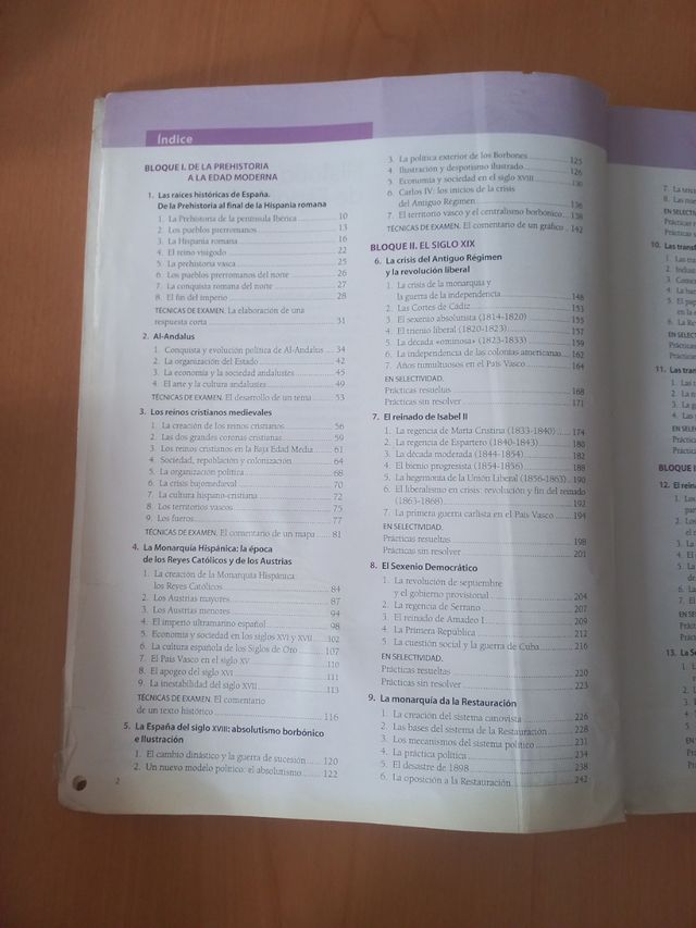 Historia España 2 bachiller