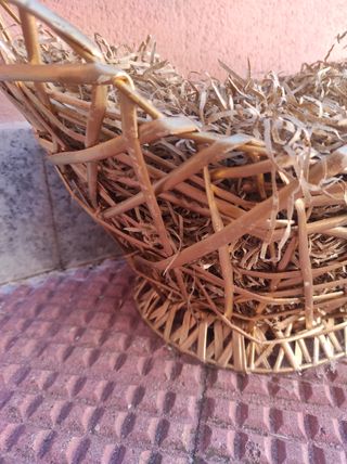 cesta mimbre dos alturas.