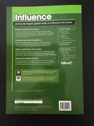 2 Libros Influence. 1 ESO Editorial Macmillan 