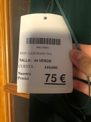 Vestido verde mujer a estrenar