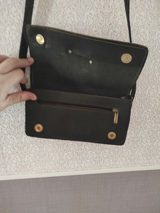 Bolso cuero negro