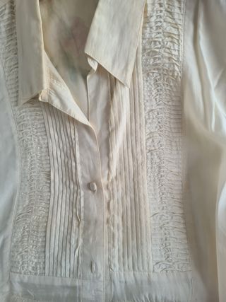 Blusa con pechera de jareyas