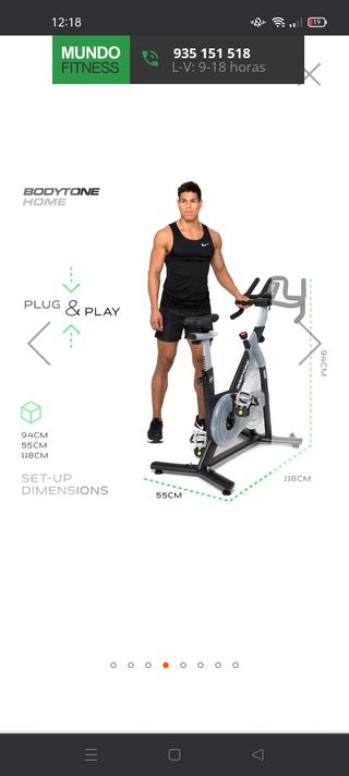 Bodytone DS25 bicicleta indoor magnética