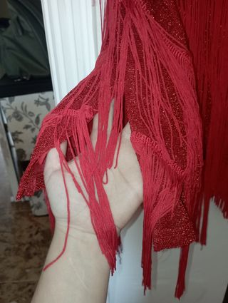 Vestido rojo de baile/salsa/teatro/flapper/años 20