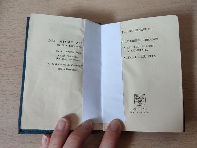 Librito Jacinto Benavente