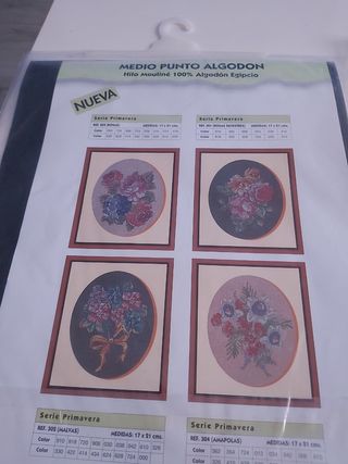 cuadros de tela  impresa  punto de cruz