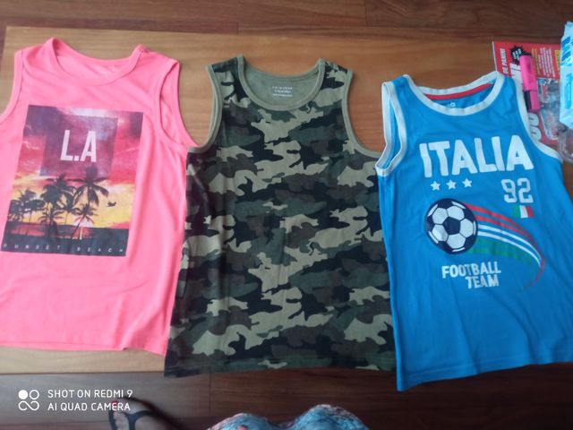 camisetas tirantes T:9-10  pack de 3
