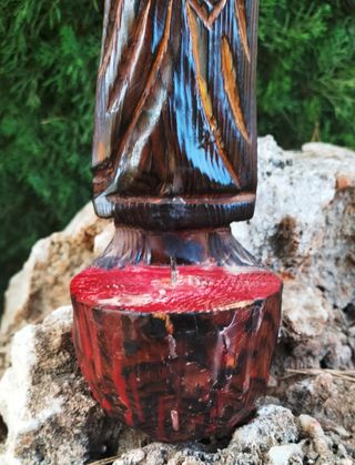 ANTIGUA TALLA RELIGIOSA SOBRE MADERA