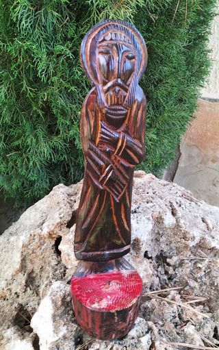 ANTIGUA TALLA RELIGIOSA SOBRE MADERA