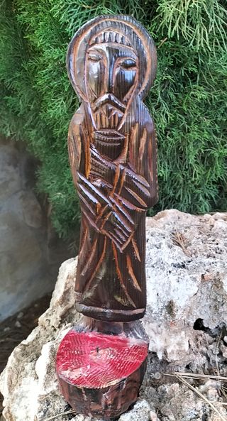 ANTIGUA TALLA RELIGIOSA SOBRE MADERA