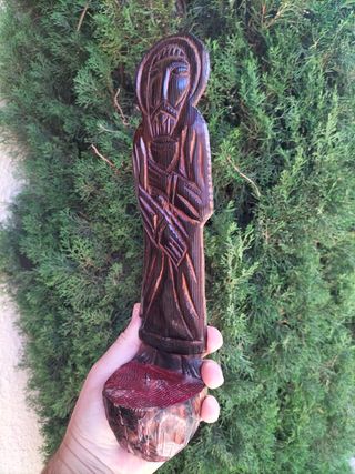 ANTIGUA TALLA RELIGIOSA SOBRE MADERA