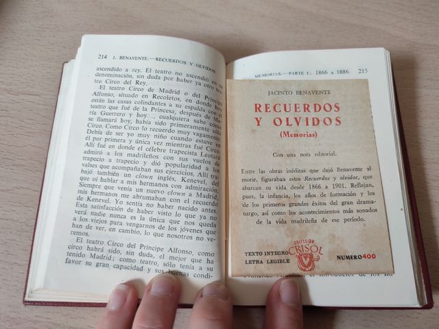 Librito Jacinto Benavente