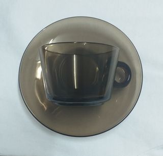 TAZAS DE CAFÉ DE CRISTAL ANTIGUAS VERECO