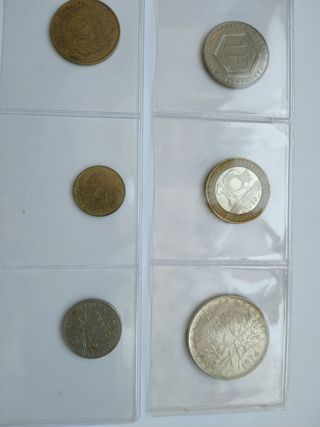 Lote monedas francesas francos