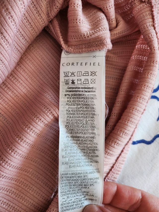 Camiseta manga larga con volantes