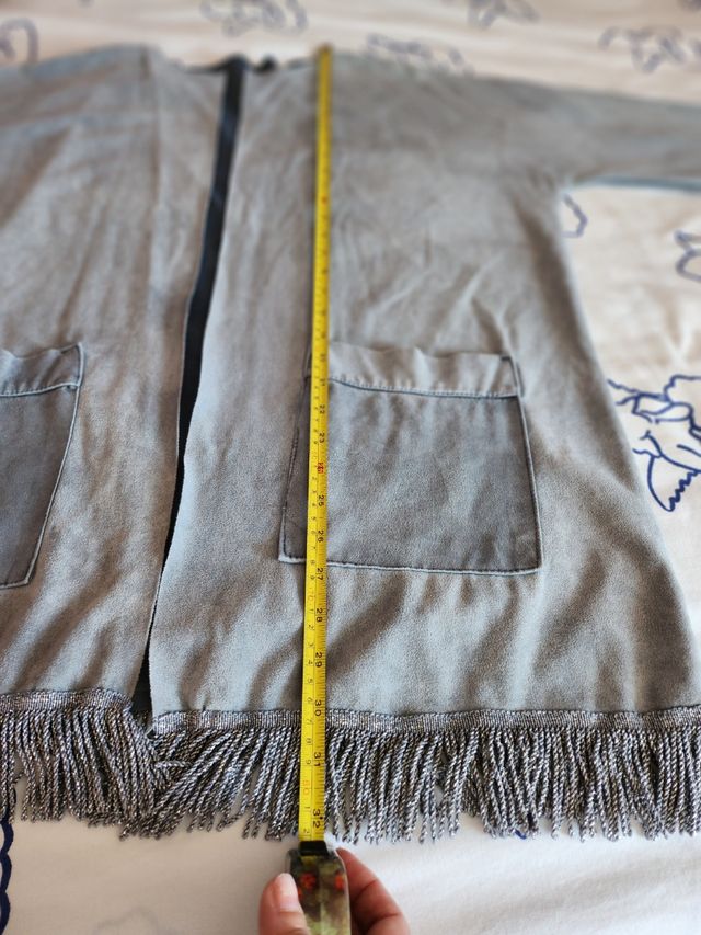 Chaqueta y camiseta en piel de melocotón. Conjunto