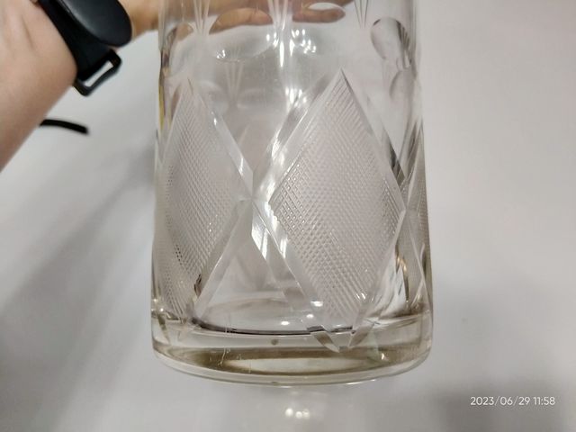 Bottiglia vintage in vetro spesso 1 litro