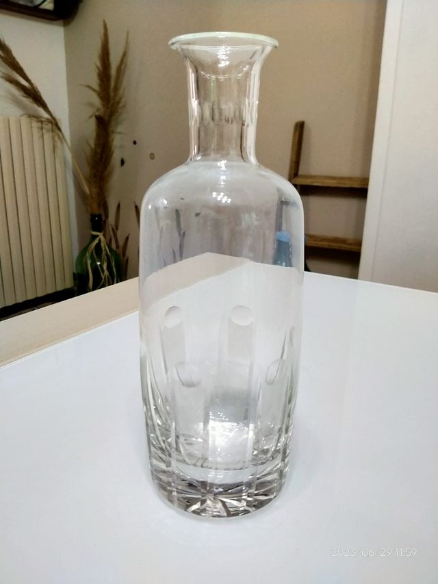 Bottiglia vintage in vetro intagliato 1,2 lt